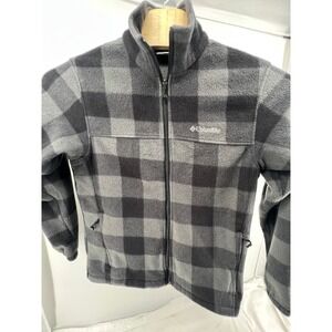 Columbia Womens Fleece Jacket Plaid Buffalo Check Full Zip Size M